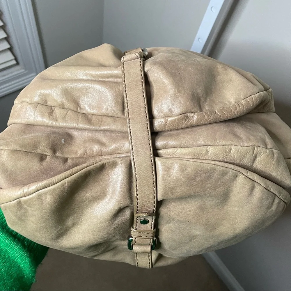 Y2K Marc by Marc Jacobs Leather Hobo Bag Beige Slouchy Shoulder Bag